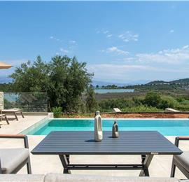  3 bedroom stone villa with pool & seaview, near Acharavi, sleeps 6